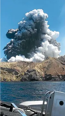  ?? AP ?? Whakaari/White Island erupted on Monday, December 9. A source has revealed to Stuff that a WorkSafe staff member visited the island about two months before the eruption.