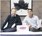  ?? PRESS/HO-ENDY THE CANADIAN ?? Mike Gettis and Rajen Ruparell run mattress retailer Endy.