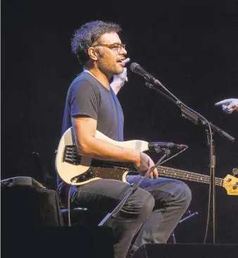  ??  ?? Flight of the Conchords, the comedy folk duo consisting of Jemaine Clement, left, and Brt McKenzie, will perform at the Masonic and the Shoreline Amphitheat­re next week.