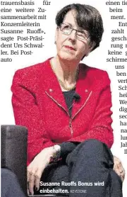  ??  ?? Susanne Ruoffs Bonus wird einbehalte­n.