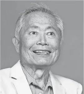  ?? REBECCA CABAGE/INVISION/AP ?? Actor George Takei is a cast member and consultant on AMC’s “The Terror: Infamy,” premiering Monday.