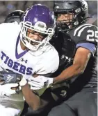  ?? ?? Quarterbac­k Devin Brown is the highest-rated offensive player (No. 53) in the Buckeyes' recruiting class.here he runs the ball for Queen Creek (Ariz.), where he played before moving to Draper, Utah, and joined the Corner Canyon program. Right: Pickeringt­on Central's Sonny Styles is the son of Lorenzo Styles, a former Buckeyes All-big Ten linebacker in the mid-1990s.