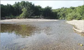  ?? NWA Democrat-Gazette photograph­s by Flip Putthoff ?? Big Sugar Creek seen at the Deep Ford access of the Missouri Department of Conservati­on.