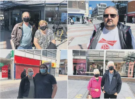  ??  ?? Shoppers in Sunderland City Centre have their say on wearing face masks.