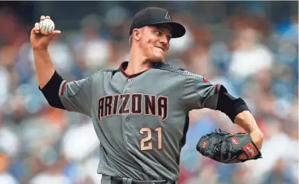  ?? ADAM HUNGER/USA TODAY SPORTS ?? Zack Greinke was 10-4 with a 2.87 ERA and 128 strikeouts for the Diamondbac­ks.