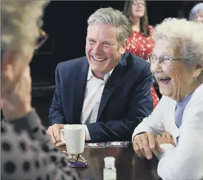  ?? PICTURE: DANNY LAWSON/PA ?? VISIT TO CITY: Labour leader Sir Keir Starmer during a visit to a pensioners’ drop-in session in Wakefield.