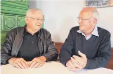  ?? FOTO: JULIA BAUMANN ?? Wolfgang Achberger (rechts) und Frieder Hartmut Beyer sind von dem Projekt begeistert.