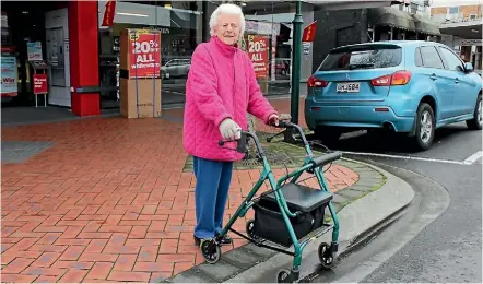  ?? PHOTO: MIKE BAIN ?? Town planners are being asked to take the needs of people, like 94-year-old Gwen Dodd, into considerat­ion.