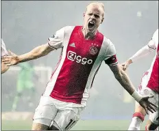  ?? DPA-BILD: KRAAK ?? Jubelt künftig für Werder Bremen: der Niederländ­er Davy Klaassen, hier im Trikot von Ajax Amsterdam