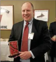  ?? SUBMITTED PHOTO - PA MUSEUMS ?? Curator Bradley K. Smith holding award.