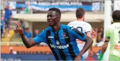  ?? FOTO: PAOLO MAGNI/AP ?? Musa Barrow har henvist Andreas Cornelius til Atalanta-baenken.