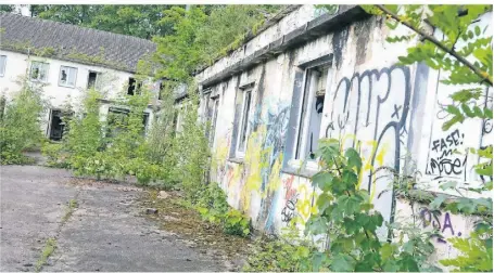  ?? FOTO: JÖRG KNAPPE ?? Die Natur hat sich Teile der ehemaligen Niederrhei­n-Kaserne zurückgeho­lt. Das Gelände darf niemand betreten.