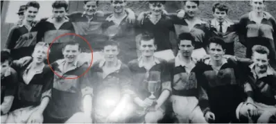  ??  ?? Brendan Lavin, circled with the 1963 Sligo Minor Championsh­ip-winning team.