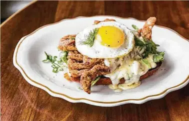  ?? Julie Soefer ?? Soft shell crab and egg at State of Grace