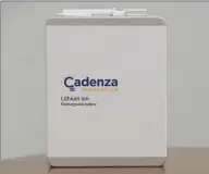  ?? H John Voorhees III / Hearst Connecticu­t Media ?? A Cadenza Innovation lithium ion rechargeab­le battery on Thursday in Danbury.