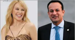  ??  ?? Leo Varadkar was under fire for a letter he wrote to Kylie Minogue.