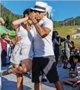  ??  ?? A couple dances tango during a Tango camp near the town of Kolasin in the heart of Montenegro’s rugged north.