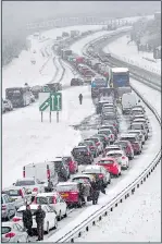  ??  ?? STUCK: Traffic in Essex last December