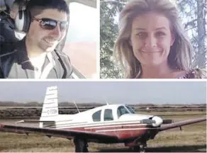  ??  ?? A crashed plane that carried Dominic Neron, 28, of Spruce Grove and Ashley Bourgeault, 31, of Edmonton has been located in southeaste­rn B.C. Police said Wednesday there were remains inside the aircraft.