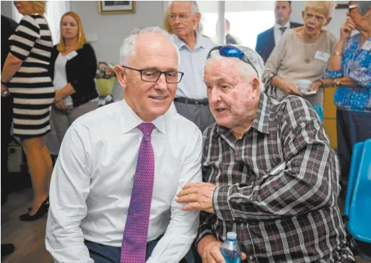  ??  ?? Malcolm Turnbull at a community lunch in Brisbane this week.