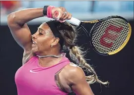  ?? Andy Brownbill Associated Press ?? SERENA WILLIAMS has been stuck on 23 Grand Slam singles titles since winning the 2017 Australian Open. She is one short of tying Margaret Court’s record.