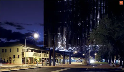  ??  ?? 01
Main Street Barcaldine by M3 Architectu­re and Brian Hooper Architect (architects in associatio­n) with Barcaldine Regional Council received the 2019 Minister’s Award for Urban Design. Image: Jon Linkins.