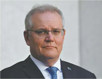  ?? AAP / Mick Tsikas ?? Prime Minister Scott Morrison at a Canberra press conference last week.