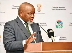  ?? / GCIS ?? The writer says Gwede Mantashe’s department failed to respond to a complaint letter from the Makotopong community.