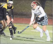  ?? Dave Phillips / For Hearst Connecticu­t Media ?? Guilford’s Maddie Epke was the leading scorer in the SCC last season with 20 goals and 21 assists.