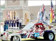  ?? PHOTO SUBMITTED BY KATRINA HINE ?? A dragster with a patriotic theme was at the ceremony.