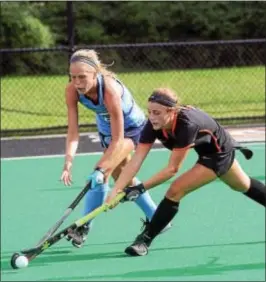  ?? GREGG SLABODA — TRENTONIAN PHOTO ?? Princeton’s Nicole Catalino, right, was one of eight players to receive Ivy League recognitio­n this season.