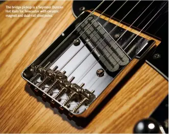  ??  ?? The bridge pickup is a Seymour Duncan Hot Rails for Telecaster with ceramic magnet and dual-rail steel poles