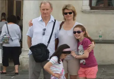  ??  ?? Andrew Burt on holiday in Venice with daughter Hilary and his grandchild­ren the year before he died