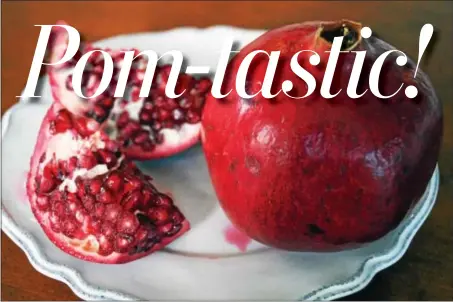  ?? PHOTO BY EMILY RYAN ?? Pomegranat­es boast antioxidan­ts, vitamin C, potassium and fiber.