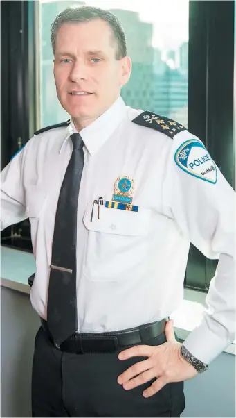  ?? PHOTO D’ARCHIVES ?? Le nouveau patron de la police de Montréal, Martin Prud’homme, a annoncé les changement­s dans un courriel envoyé à tous ses employés hier soir. « Il faut revenir à la mission première du service de police, le terrain. Si je peux identifier des postes...