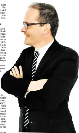  ?? BILD: PATRICK BUCK ?? Lieferte die Antworten: Grant Hendrik Tonne ist als Kultusmini­ster zuständig für die Schulpolit­ik.