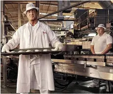  ??  ?? Starring rolls… Robert De Niro, above, followed Sylvester Stallone, left, in parodying his film roles for the Bolton bakers