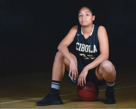  ?? Buy this photo at YumaSun.com PHOTO BY RANDY HOEFT/YUMA SUN ?? CIBOLA JUNIOR POINT GUARD ARLYSSA UNDERWOOD is the 2017-18 Yuma Sun/Yuma Rotary Club Girls Basketball Player of the Year after averaging 11.4 points, 5.9 rebounds, 4.8 assists and 3.0 steals per game for the Raiders.
