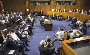  ?? — AFP photo ?? Sessions testifies before the Senate Intelligen­ce Committee on Capitol Hill in Washington, DC.