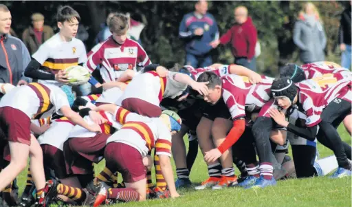  ?? Bruce Myers ?? Action from Rochdale under 14s clash against Huddersfie­ld