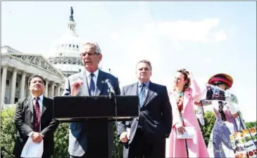  ?? AFP ?? Alan Lowenthal, a US Democrat representa­tive from California, speaks at a press conference in Washington, DC, on May 24, 2016.