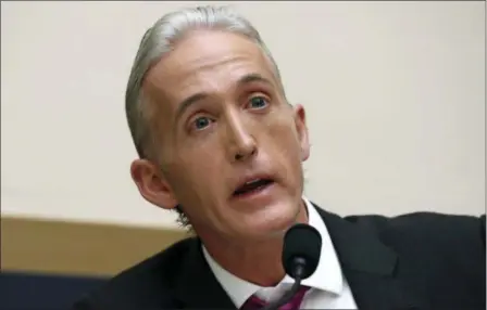  ?? ALEX BRANDON — THE ASSOCIATED PRESS ?? Rep. Trey Gowdy, R-S.C., questions Attorney General Jeff Sessions during a House Judiciary Committee hearing on Capitol Hill in Washington. The FBI acted properly in its investigat­ion of contacts between President Donald Trump’s 2016 campaign and Russia, according to Gowdy, who recently received a classified briefing about the origins of the FBI probe.