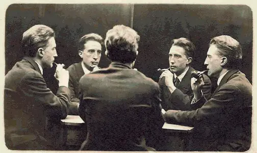  ??  ?? Marcel Duchamp (Blainville-crevon, Francia, 28 luglio 1887 – Neuilly-sur-seine, Francia, 2 ottobre 1968),
Marcel Duchamp autour d’un table (1917)