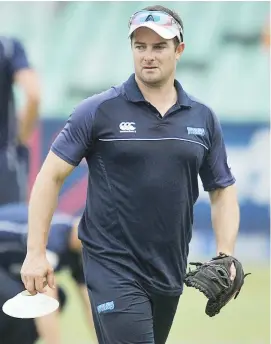  ?? Picture: Backpagepi­x ?? GRACIOUS IN DEFEAT. Titans coach Mark Boucher has doffed his hat at the Knights after narrowly missing out on the title.