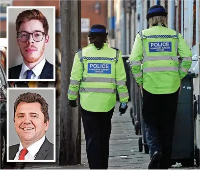  ?? ?? ●●Councillor­s Rob Vernon (top) and Steve Carter (above) told the crime commission­er their wards did not have dedicated PCSO community police officers