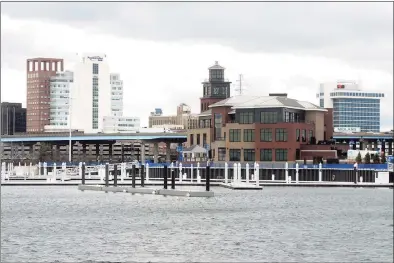  ??  ?? The view of Steelpoint­e Harbor and downtown Bridgeport.