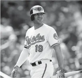  ?? NICK WASS/AP ?? Wednesday’s dust-up with manager Brandon Hyde highlighte­d questions about Chris Davis’ future with the rebuilding Orioles.