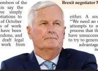  ??  ?? TACTICS: Michel Barnier