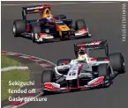  ??  ?? Sekiguchi fended off Gasly pressure