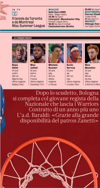  ??  ?? ●CALCIO
●AUTOMOBILI­SMO
●BASKET